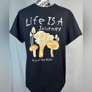 “Life is a Journey Enjoy the ride” Chemistry Black T-Shirt with White Logo M.
